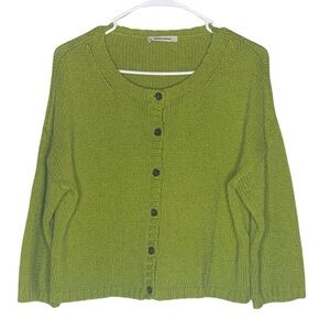 More & More Wool Blend Green Knit Cardigan